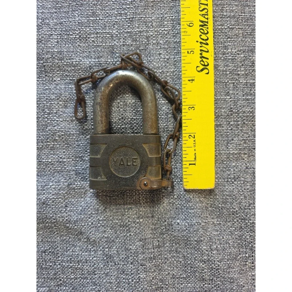 Vintage Brass Locks No Keys 3 Locks Retaining Chain Super Pin Tumbler